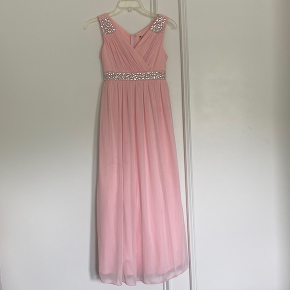 Beaded blush formal dress - Picture 1 of 3